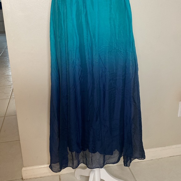 NWT! NATION LOS ANGELES SILK BLEND STRAPLESS GRADIENT MIDI DRESS - Size XS - Picture 2 of 7